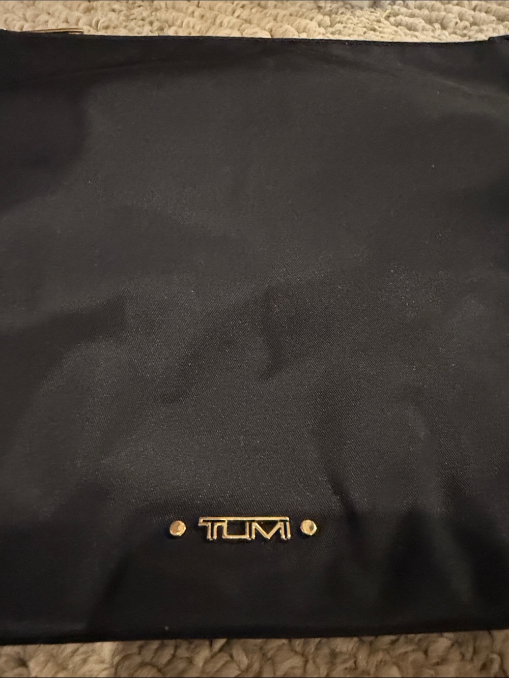 Tumi Black Nylon Clutch with Gold Accent - Picture 3 of 6